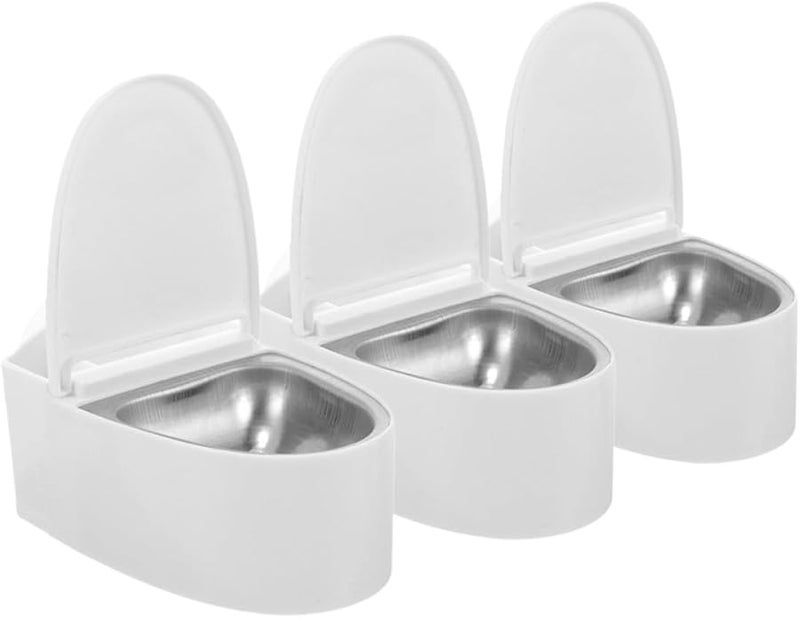 Wall Mounted Toilet Shaped Ashtray Set With Lid 3Pcs Creative Bathroom Office Decor - Image 1